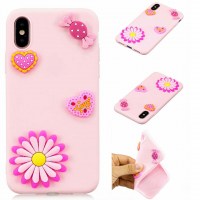 iphone X  pink sugar flowers case